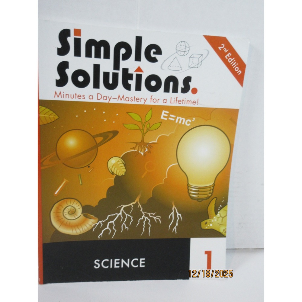 Simple Solutions Level 1 Science 2nd Edition Workbook Educational Learning